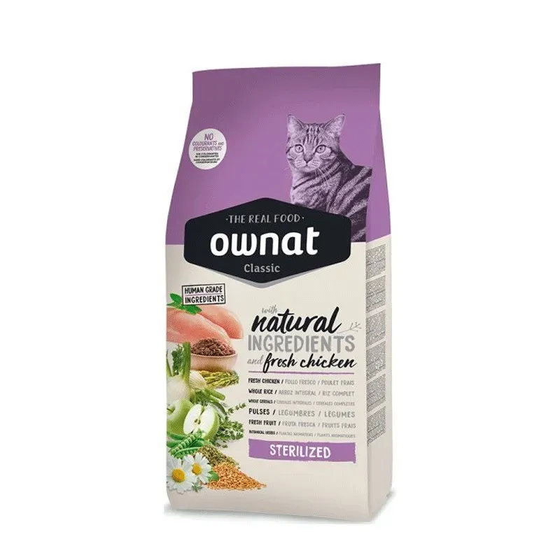 OWNAT CLASSIC STERILIZED 15 KG  Croquettes pour chat adultes stérilisés OWNAT CLASSIC STERILIZED 15 KG  Croquettes pour chat adultes stérilisés