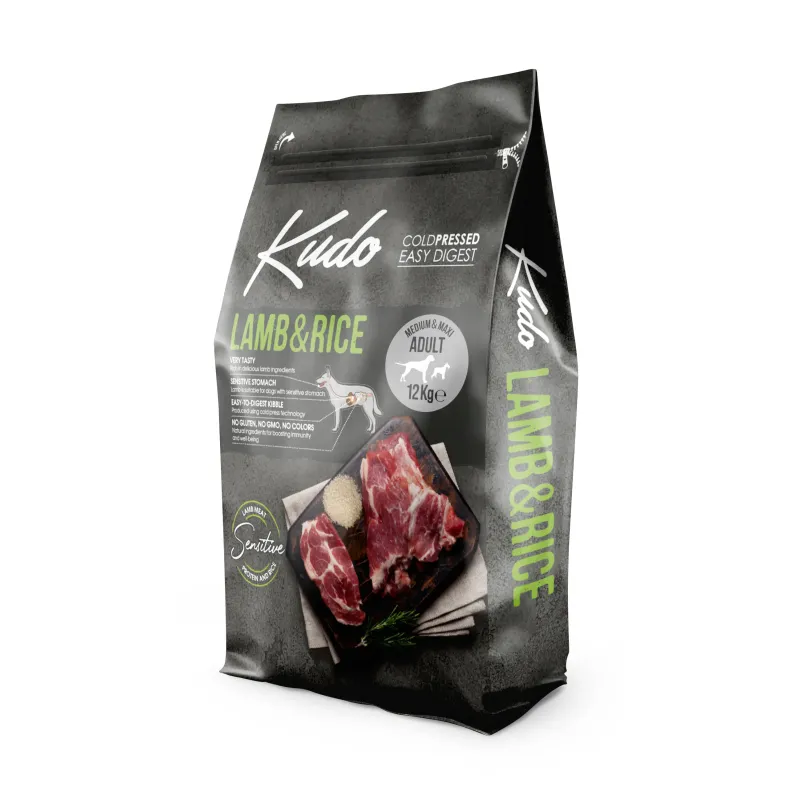 LAMB & RICE ADULT 12 kg KUDO - Pour chien de moyennes et grandes races LAMB & RICE ADULT 12 kg KUDO - Pour chien de moyennes et grandes races