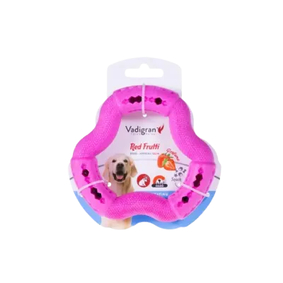 Jouet pour chien TPR anneau Red Frutti 21cm