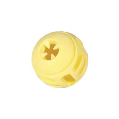Jouet chien TPR balle jaune vanille 8cm