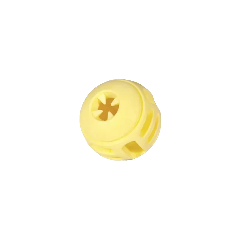 Jouet chien TPR balle jaune vanille 8cm