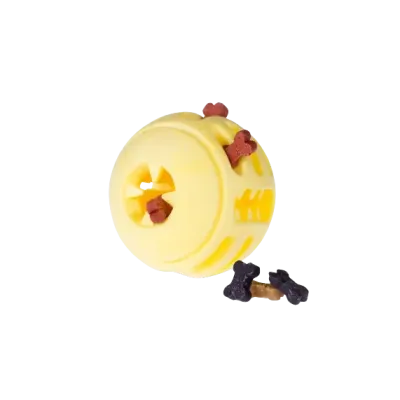 Jouet chien TPR balle jaune vanille 8cm