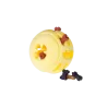Jouet chien TPR balle jaune vanille 8cm