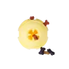 Jouet chien TPR balle jaune vanille 8cm