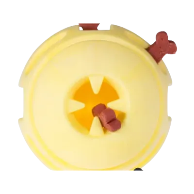 Jouet chien TPR balle jaune vanille 8cm