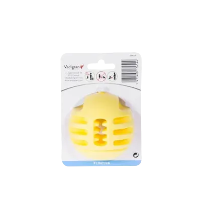 Jouet chien TPR balle jaune vanille 8cm