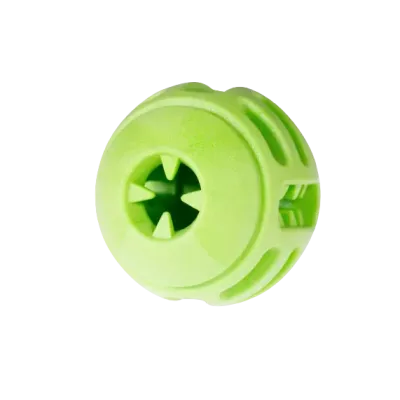 Jouet chien TPR balle verte pomme 8cm