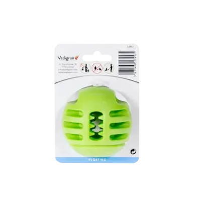 Jouet chien TPR balle verte pomme 8cm