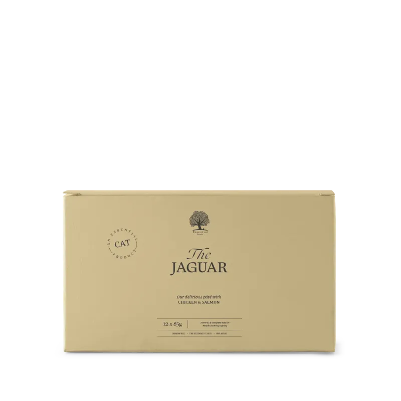Lot de 12 Pâtées ESSENTIAL JAGUAR pour chats adultes 85g Lot de 12 Pâtées ESSENTIAL JAGUAR pour chats adultes 85g
