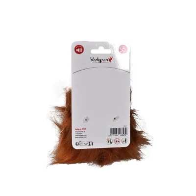 Peluche Thoots Lion 16 cm Vadigran – Jouet porte-friandises pour chien orange