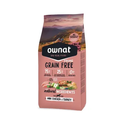 OWNAT GF PRIME DOG Mini Chicken & Turkey 3KG