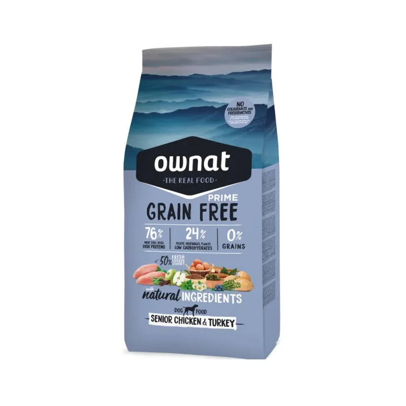 OWNAT GRAIN FREE PRIME DOG SENIOR Chicken & Turkey OWNAT GRAIN FREE PRIME DOG SENIOR Chicken & Turkey