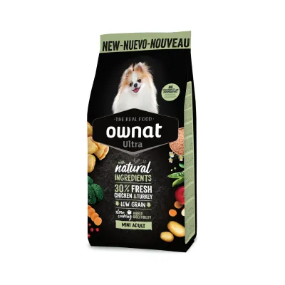 OWNAT ULTRA Mini Adult Dog – Croquettes premium poulet frais pour petit chien adulte