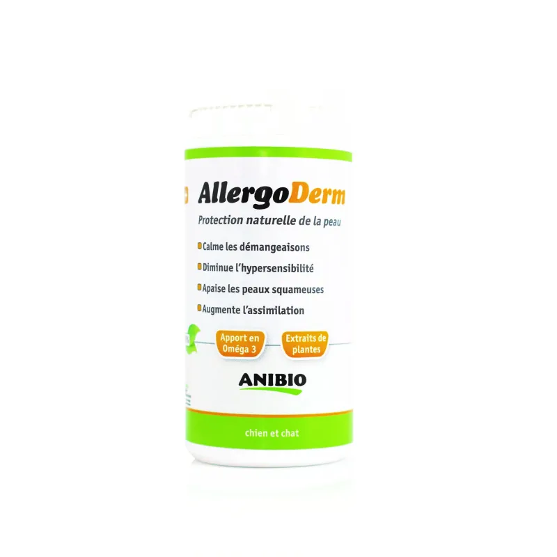 Complément alimentaire anti-allergie pour chien et chat ANIBIO ALLERGODERM Complément alimentaire anti-allergie pour chien et chat ANIBIO ALLERGODERM