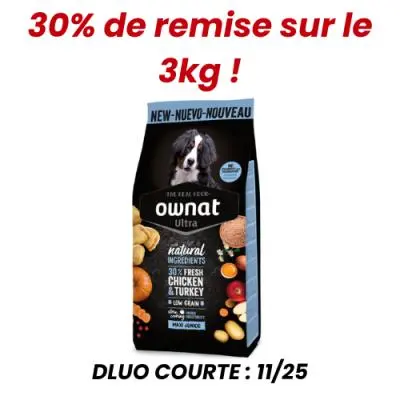 OWNAT ULTRA Maxi Junior Dog – Croquettes poulet frais pour chiot grande race