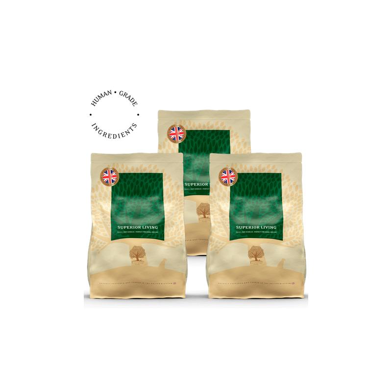 Lot de 3 x 2.5kg SUPERIOR LIVING PETIT CHIEN