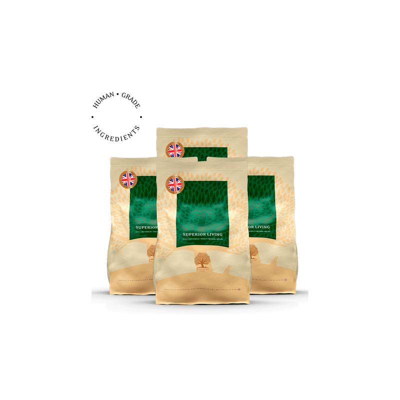 Lot de 4 x 2.5kg SUPERIOR LIVING PETIT CHIEN