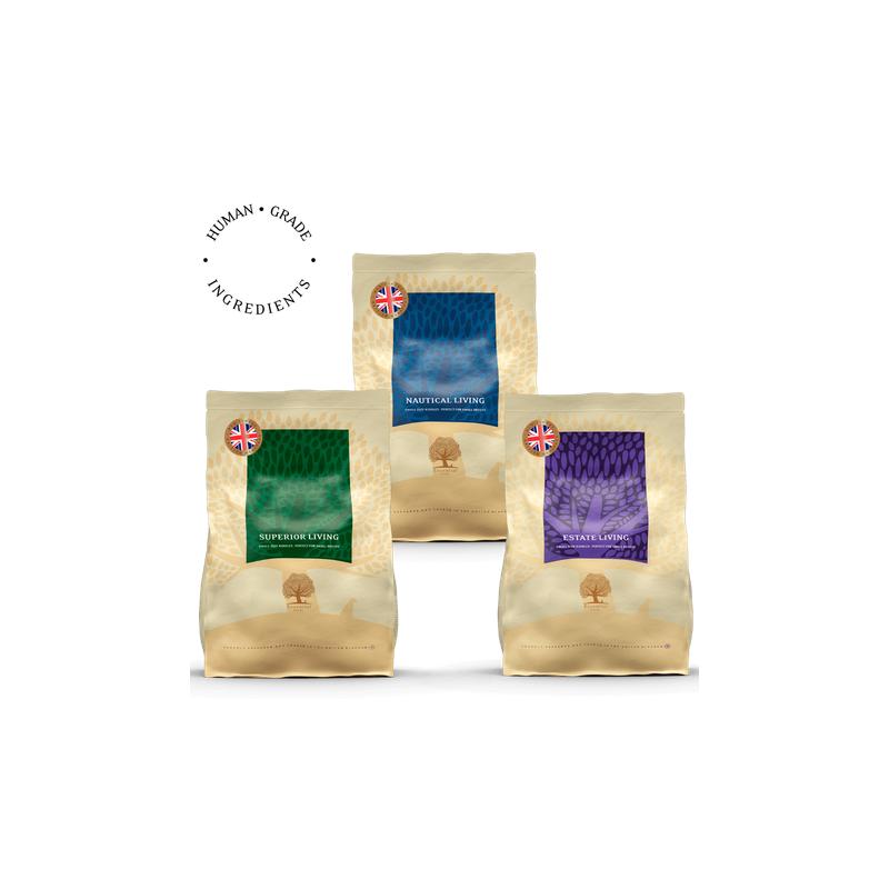 Lot 3x2.5KG SUPERIOR NAUTICAL ESTATE LIVING - Recette Ultra-Premium British Heritage