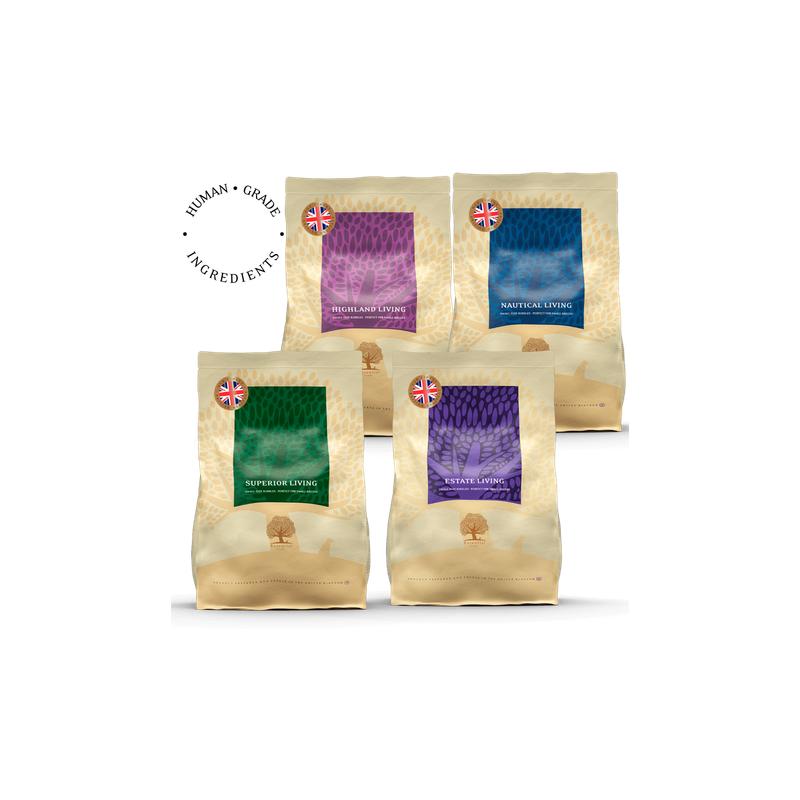 Lot 4x2.5KG SUPERIOR NAUTICAL ESTATE LIVING HIGHLAND - Recette Ultra-Premium British Heritage