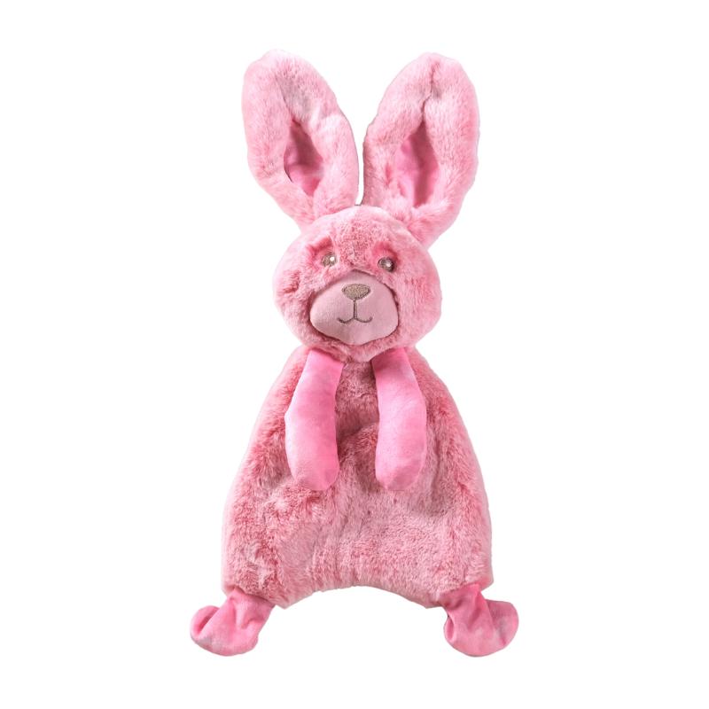 Peluche Crinkie Soft Lapin 33 cm – Jouet sonore crépitant pour chien rose