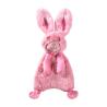 Peluche Crinkie Soft Lapin 33 cm – Jouet sonore crépitant pour chien rose