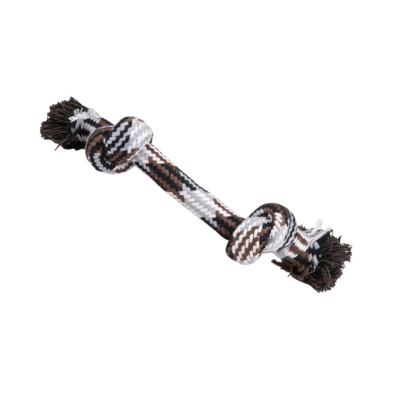 Corde Coton 2 Nœuds Vadigran – Jouet dentaire et mastication pour chien 20 cm