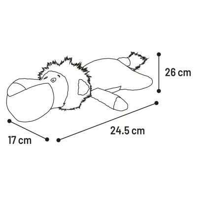 JOUET FLATSI LION BRUN 17x35x9CM