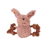 Jouet Rozette Lapin avec corde Rose pour chien