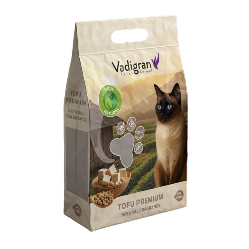 Litière Chat Tofu Premium 3,96kg - Vadigran