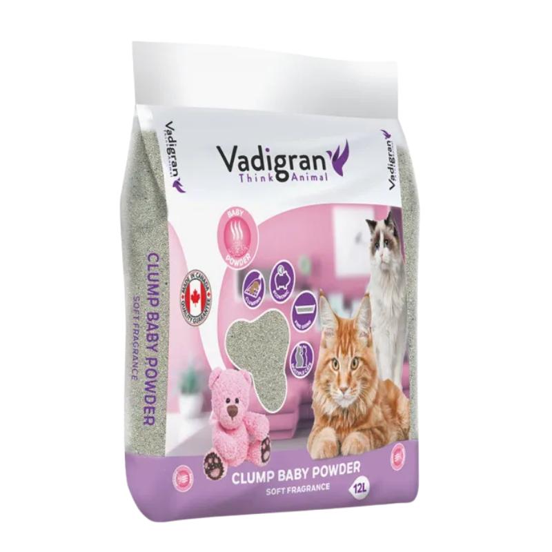 Litière Bentonite Babypowder 12 kg – Agglomérante & Parfumée pour Chat